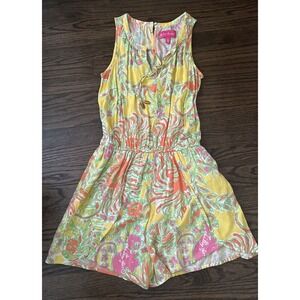 Lilly Pulitzer X Target Challis‎ Romper Women’s XS Yellow Multicolor Sleevless